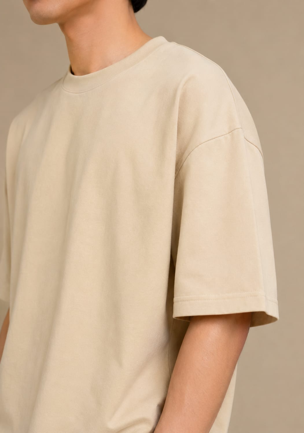 Sand Beige Oversized T-Shirt