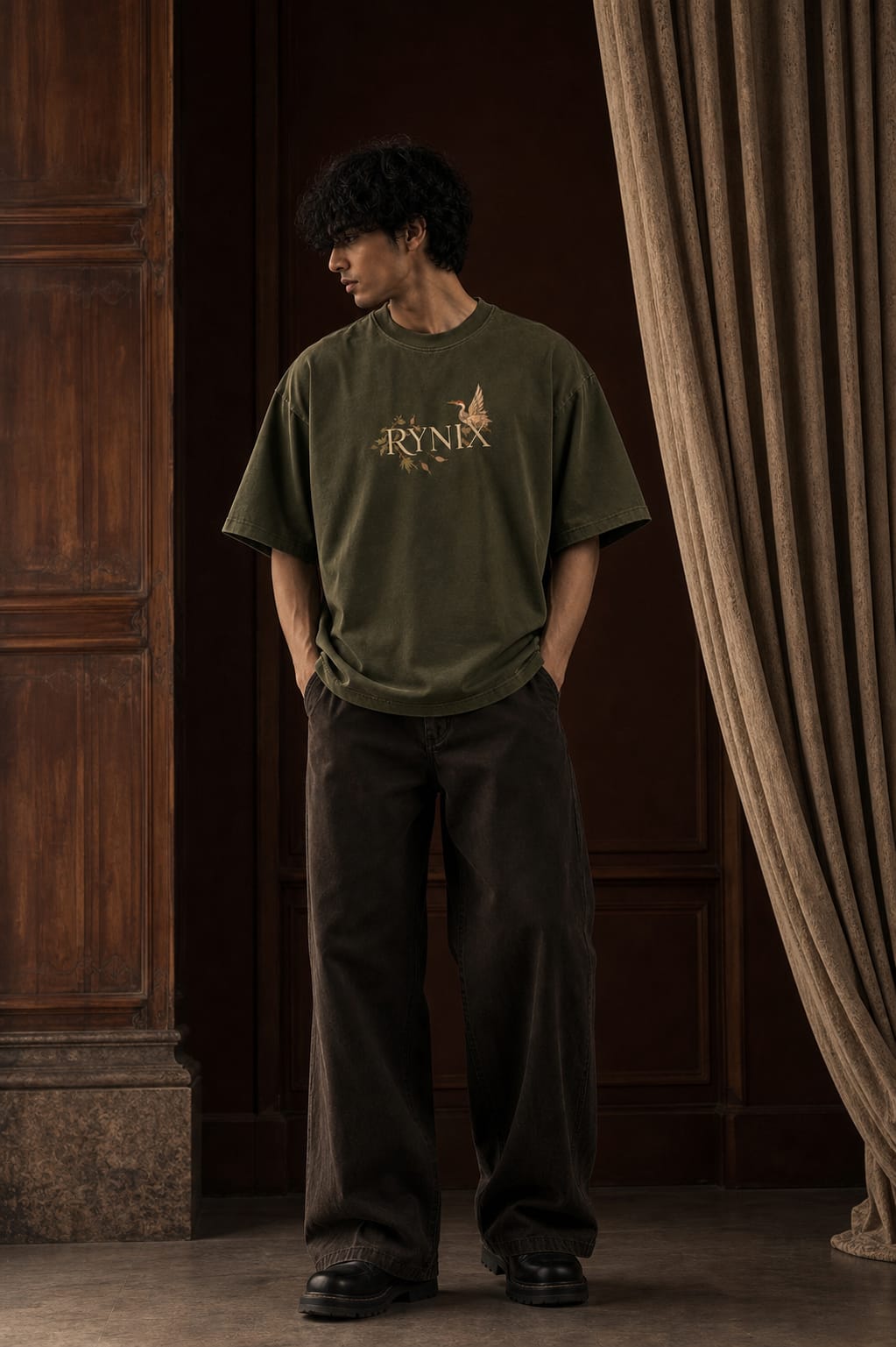 Olive Wings Oversized T-Shirt