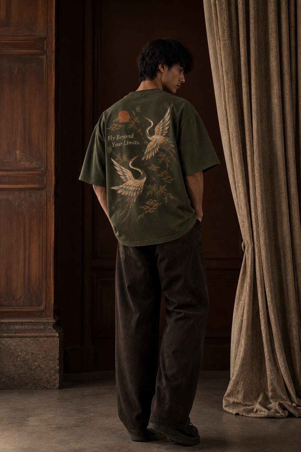 Olive Wings Oversized T-Shirt