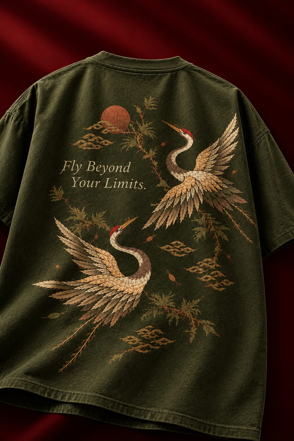 Olive Wings Oversized T-Shirt