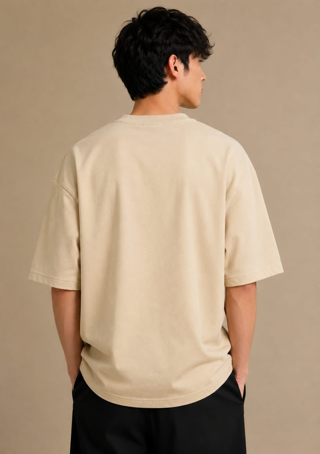 Sand Beige Oversized T-Shirt