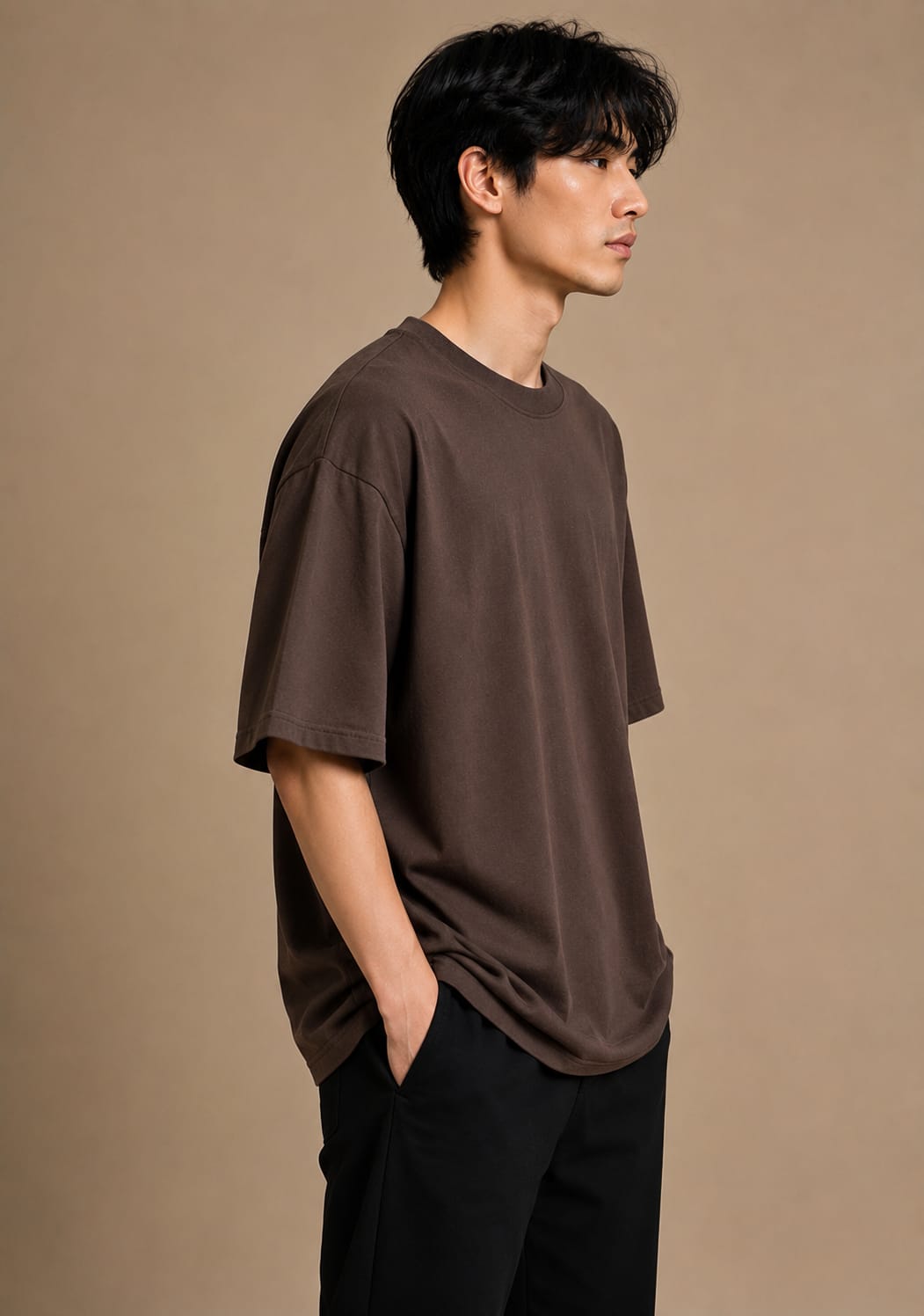 Urban Brown Oversized T-Shirt